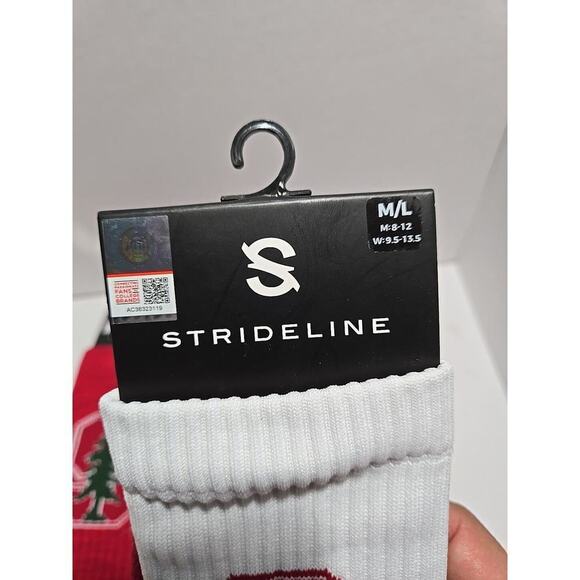 New Strideline Stanford Cardinal Crew Socks Men's 2-Pack Knit M/L (8-12) NCAA - Picture 3 of 6